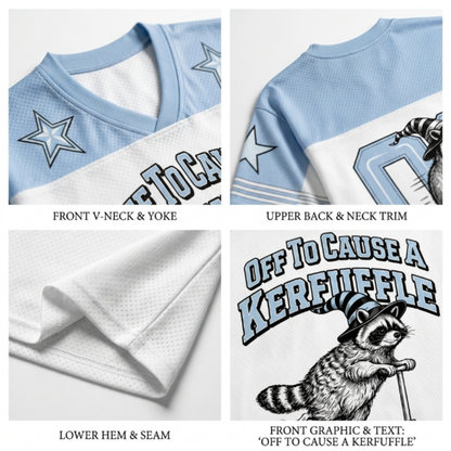 ChaoticClub Off To Cause A Kerfuffle Funny Raccoon Mesh Jersey