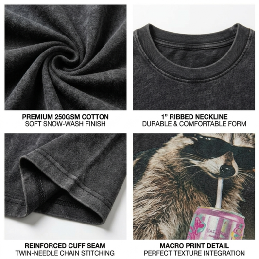Chaoticclub Alani Energy Raccoon Washed T-Shirt