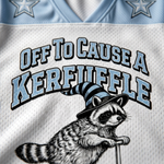 ChaoticClub Off To Cause A Kerfuffle Funny Raccoon Mesh Jersey