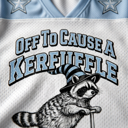 ChaoticClub Off To Cause A Kerfuffle Funny Raccoon Mesh Jersey