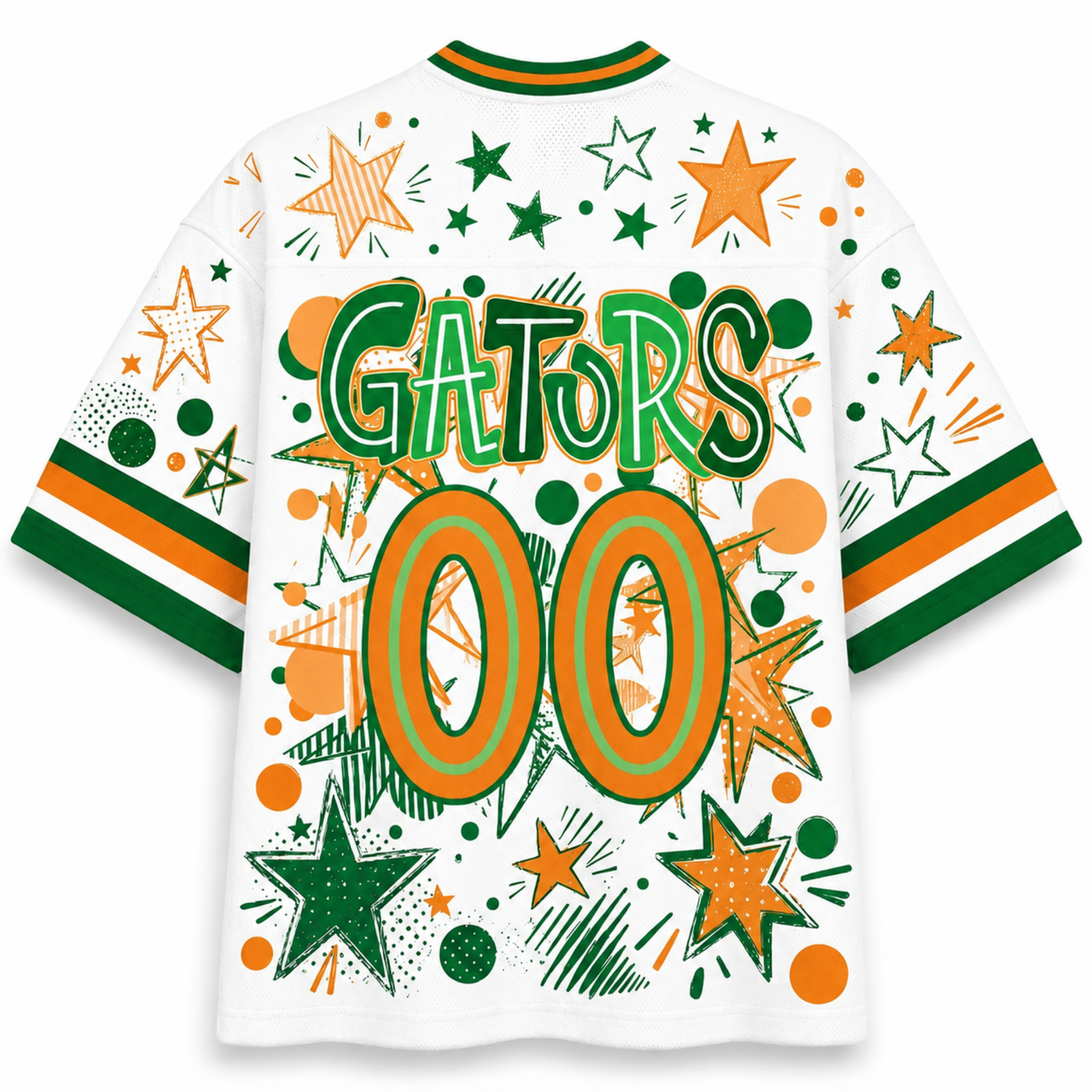 ChaoticClub Mascot Neon School Name Floral Mesh Jersey