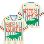 ChaoticClub Striped See Ya Later Mesh Jersey