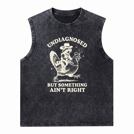 ChaoticClub Undiagnosed Cowboy Raccoon Wash Tanktop