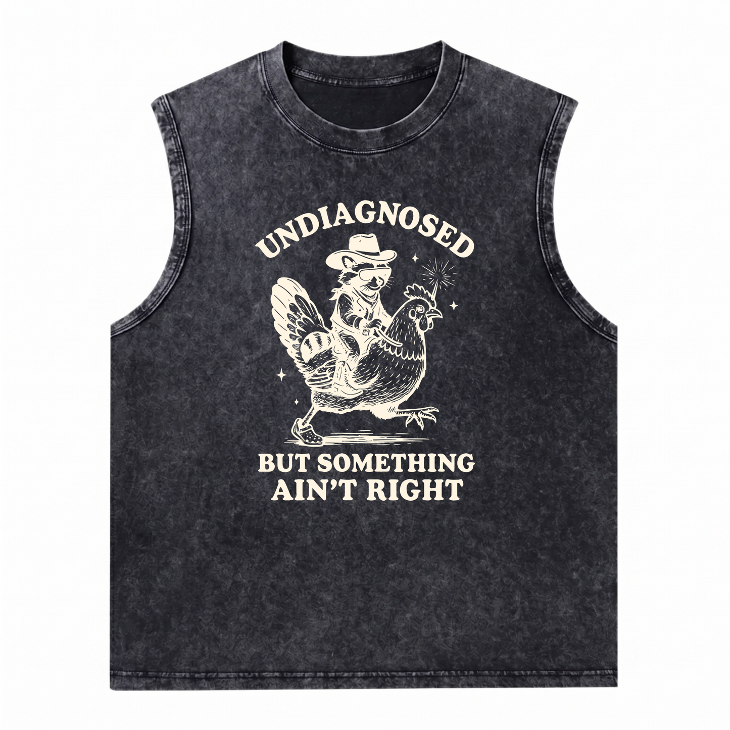 ChaoticClub Undiagnosed Cowboy Raccoon Wash Tanktop