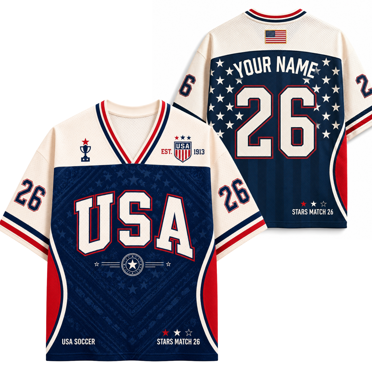 ChaoticClub American Stars Match 26 Personalized Mesh Jersey