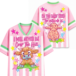 ChaoticClub Striped I Will Never Be Over The Hill Highland Cow Mesh Jersey