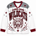 Chaotic Club Retro Mascot Patriotic Stars Game Day Long Sleeve Sports Jersey