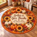 Chaotic Club Personalized Thanksgiving Round Rug