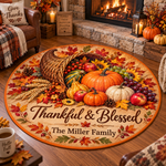 Chaotic Club Personalized Thanksgiving Round Rug