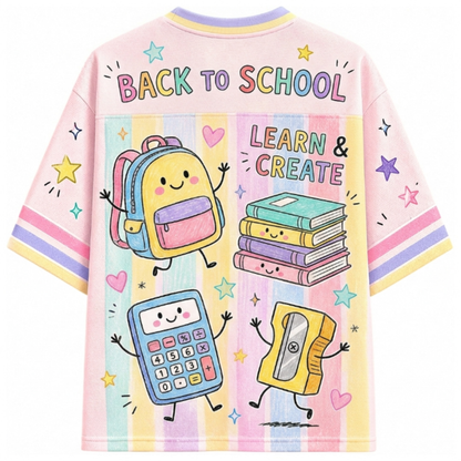 ChaoticClub Cute School Supplies Back To School Mesh Jersey