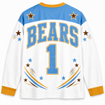 Chaotic Club Retro Mascot Patriotic Stars Game Day Long Sleeve Sports Jersey
