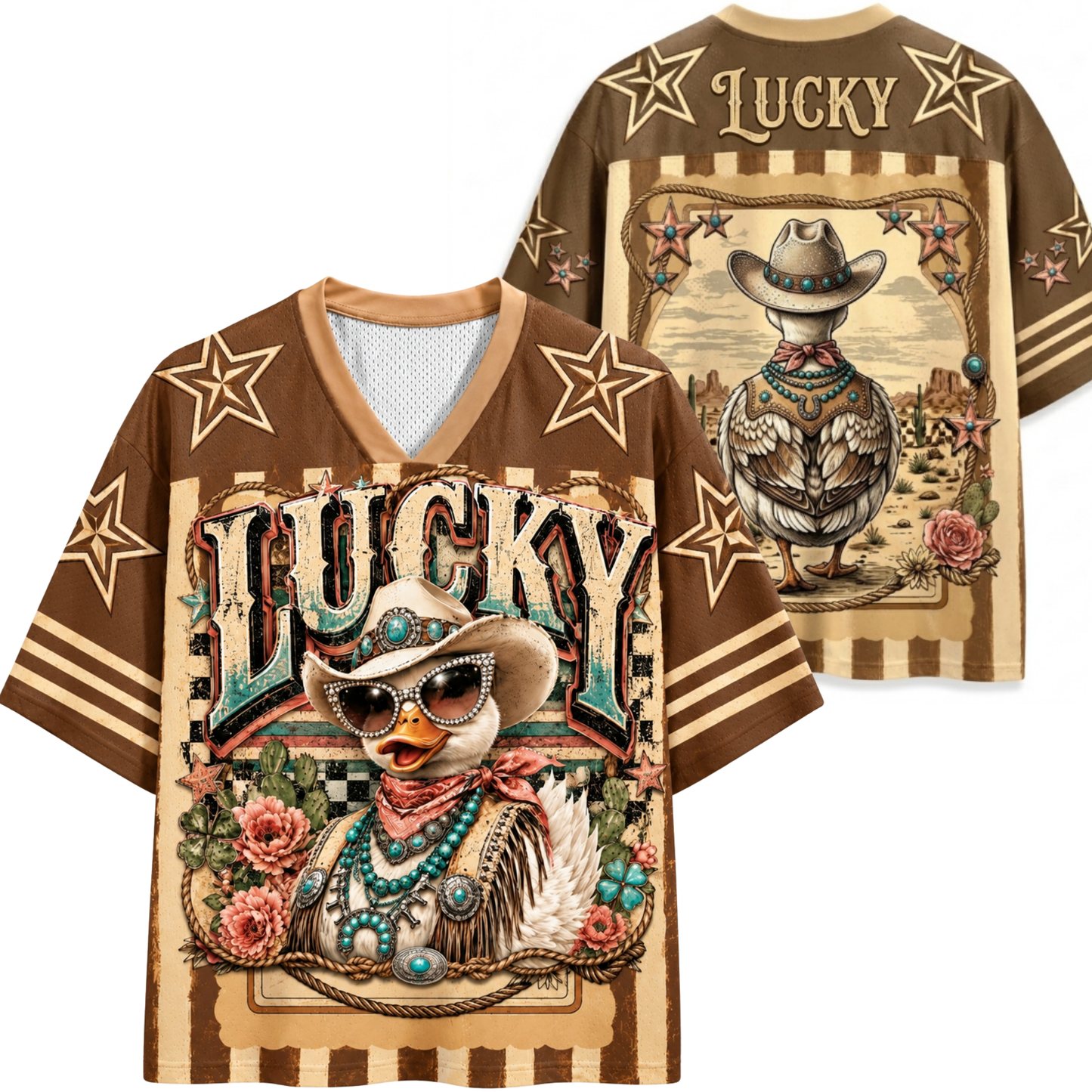 Chaotic Club Retro Cowgirl Animal Animal Quotes Mesh Jersey