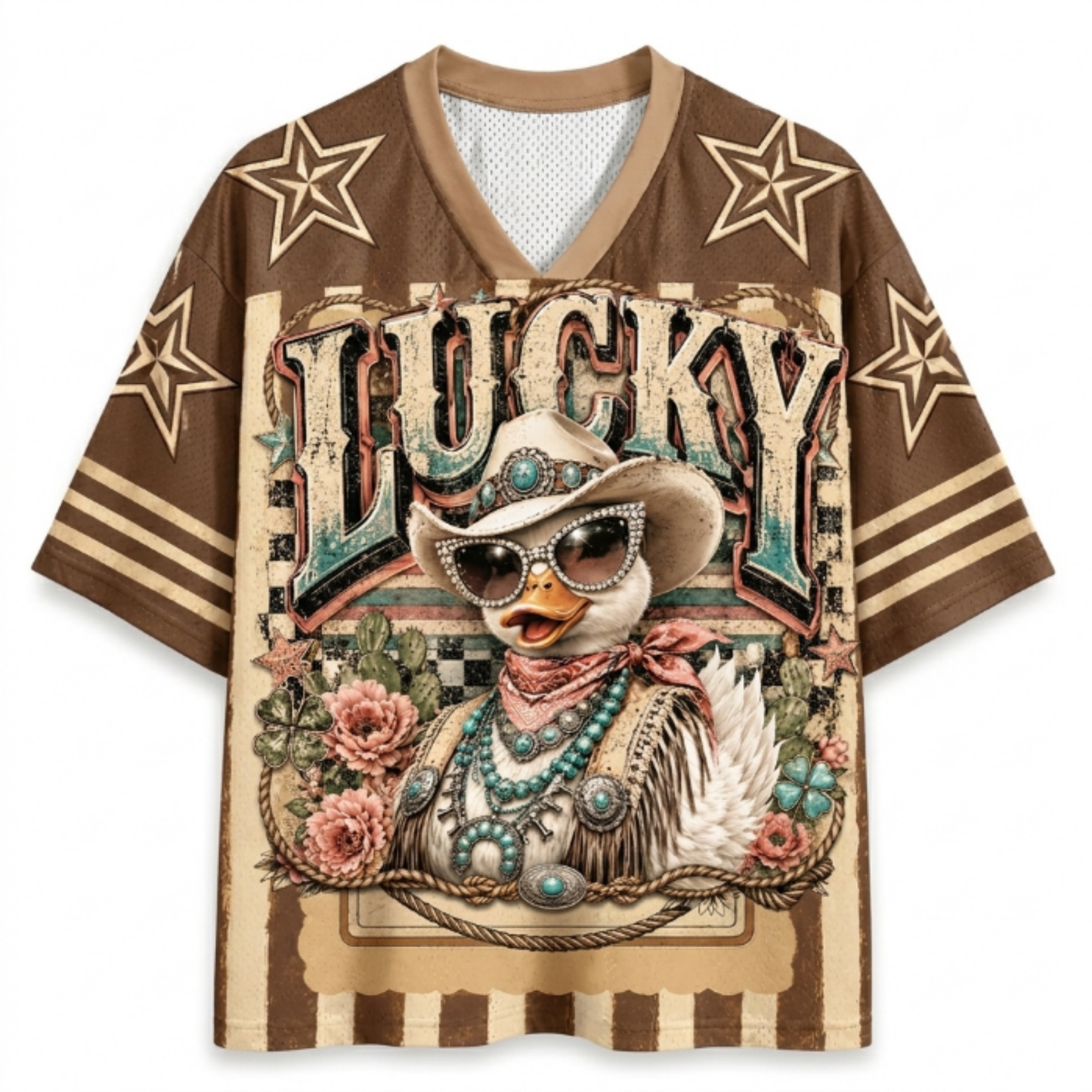 Chaotic Club Retro Cowgirl Animal Animal Quotes Mesh Jersey
