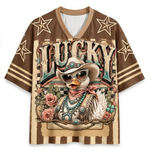Chaotic Club Retro Cowgirl Animal Animal Quotes Mesh Jersey
