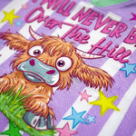 ChaoticClub Striped I Will Never Be Over The Hill Highland Cow Mesh Jersey