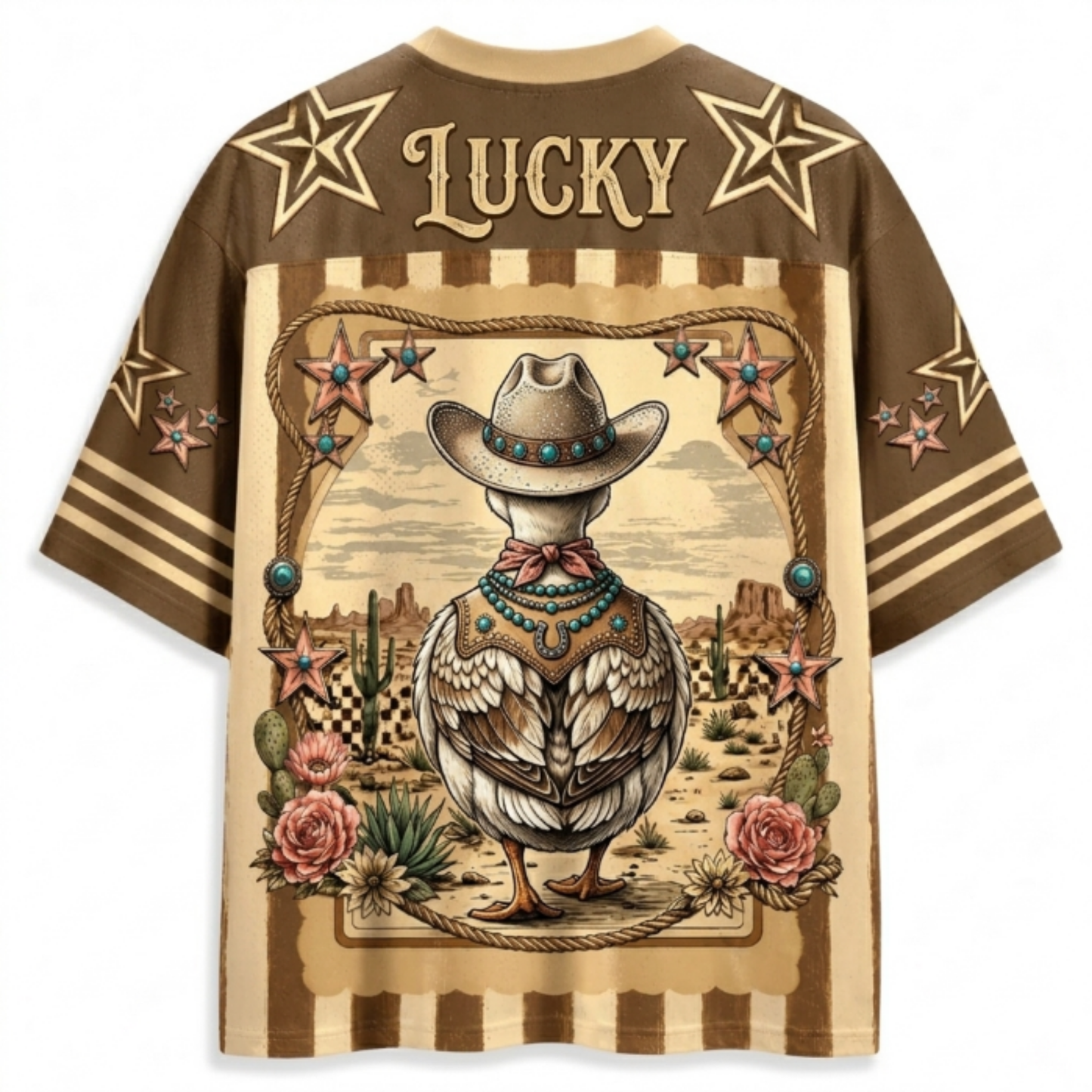 Chaotic Club Retro Cowgirl Animal Animal Quotes Mesh Jersey