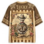Chaotic Club Retro Cowgirl Animal Animal Quotes Mesh Jersey