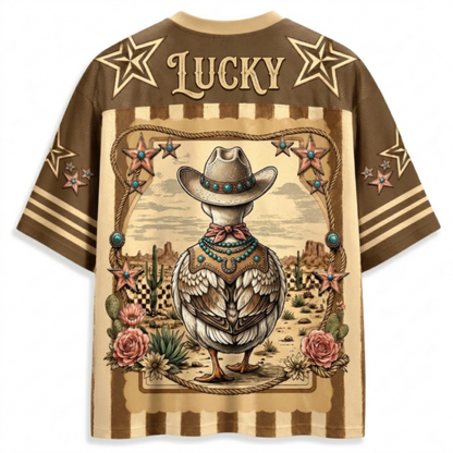 Chaotic Club Retro Cowgirl Animal Animal Quotes Mesh Jersey