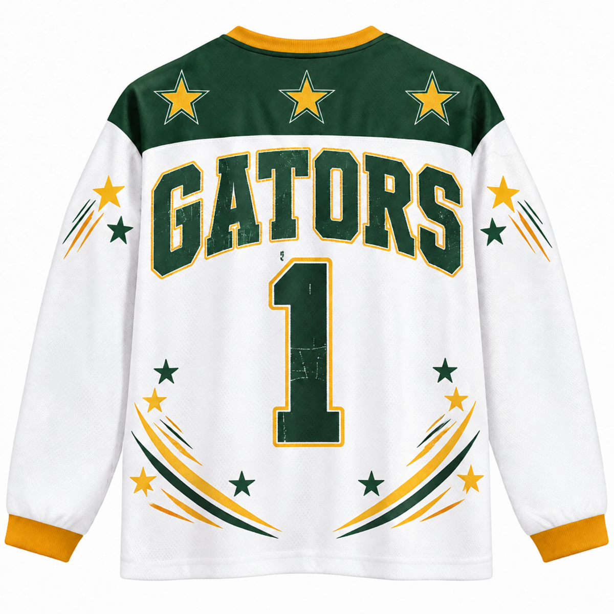 Chaotic Club Retro Mascot Patriotic Stars Game Day Long Sleeve Sports Jersey