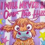 ChaoticClub Striped I Will Never Be Over The Hill Highland Cow Mesh Jersey