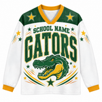 Chaotic Club Retro Mascot Patriotic Stars Game Day Long Sleeve Sports Jersey