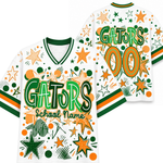 ChaoticClub Mascot Neon School Name Floral Mesh Jersey