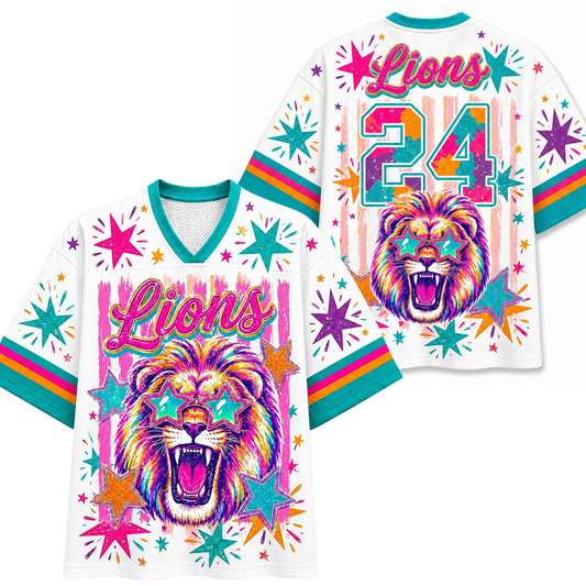ChaoticcClub Lions Stars Mascot Mesh Jersey