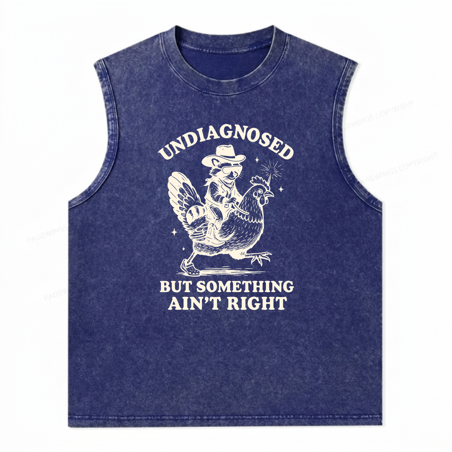 ChaoticClub Undiagnosed Cowboy Raccoon Wash Tanktop