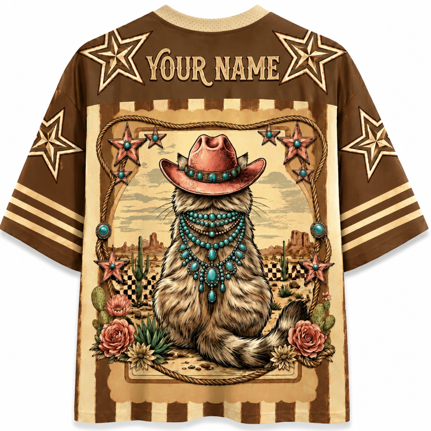 Chaotic Club Retro Cowgirl Animal Animal Quotes Mesh Jersey