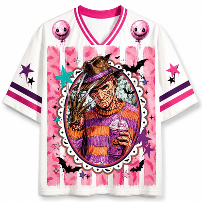 Chaotic Club Preppy Horror Bundle Retro Halloween Characters Mesh Jersey