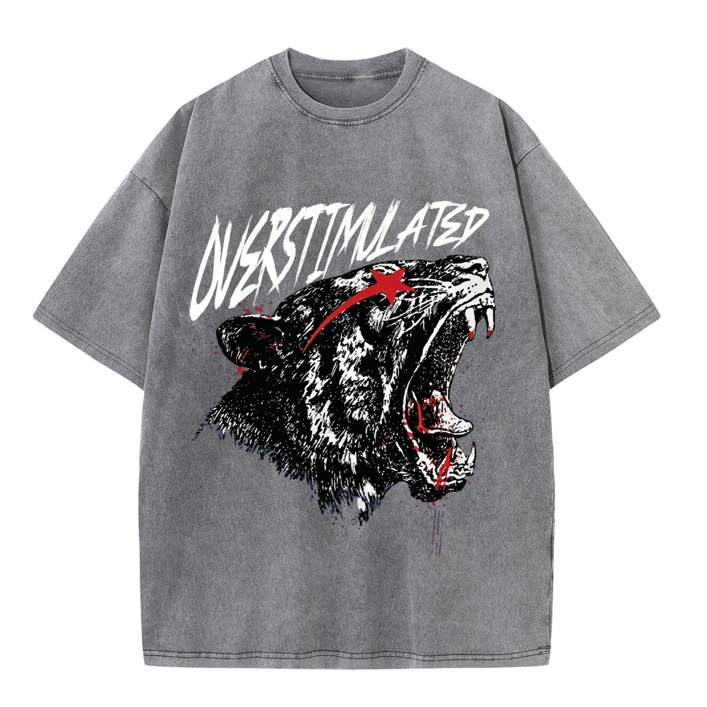 ChaoticClub Overstimulated Jaguar Washed T-Shirt