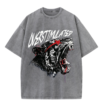 ChaoticClub Overstimulated Jaguar Washed T-Shirt