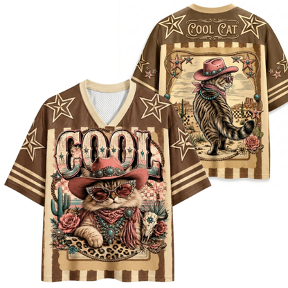 Chaotic Club Retro Cowgirl Animal Animal Quotes Mesh Jersey