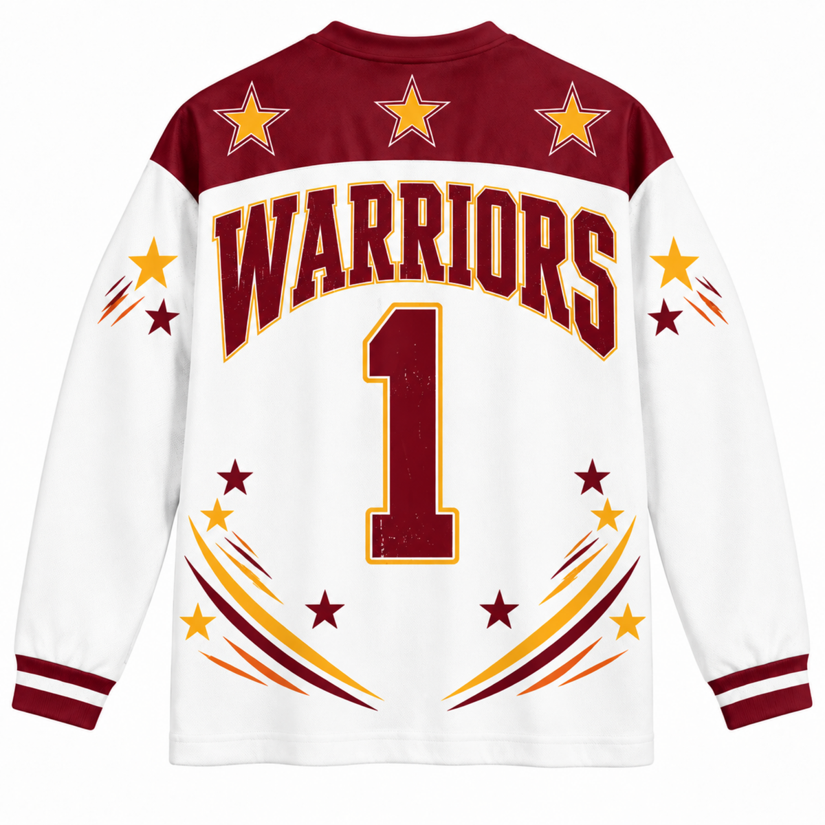 Chaotic Club Retro Mascot Patriotic Stars Game Day Long Sleeve Sports Jersey