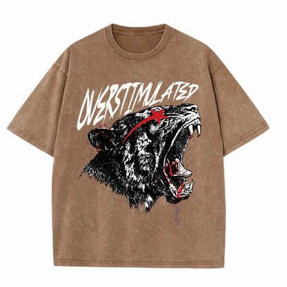 ChaoticClub Overstimulated Jaguar Washed T-Shirt