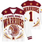Chaotic Club Retro Mascot Patriotic Stars Game Day Long Sleeve Sports Jersey