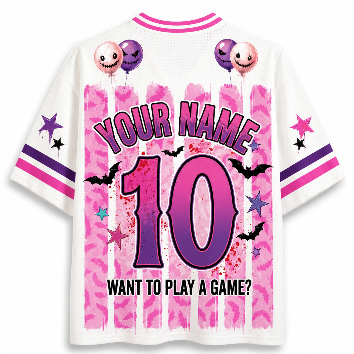 Chaotic Club Preppy Horror Bundle Retro Halloween Characters Mesh Jersey