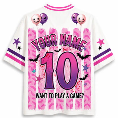 Chaotic Club Preppy Horror Bundle Retro Halloween Characters Mesh Jersey