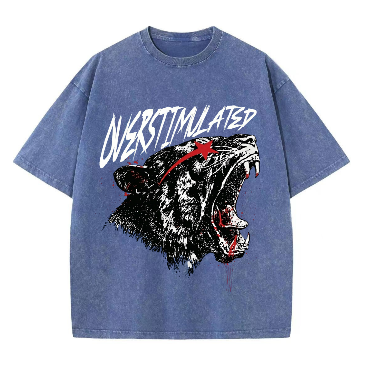 ChaoticClub Overstimulated Jaguar Washed T-Shirt