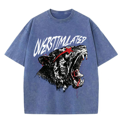 ChaoticClub Overstimulated Jaguar Washed T-Shirt