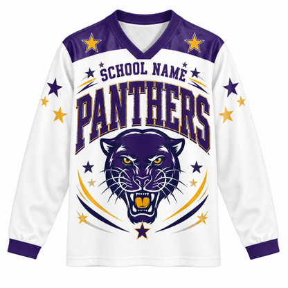 Chaotic Club Retro Mascot Patriotic Stars Game Day Long Sleeve Sports Jersey