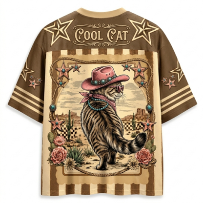Chaotic Club Retro Cowgirl Animal Animal Quotes Mesh Jersey