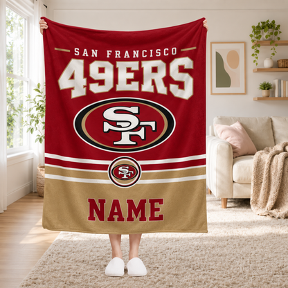 Chaotic Club Personalized Sports Mascot Fleece Blanket