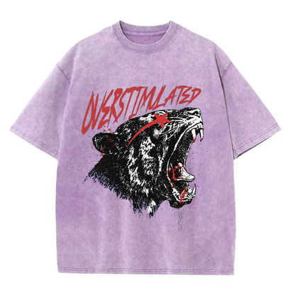 ChaoticClub Overstimulated Jaguar Washed T-Shirt