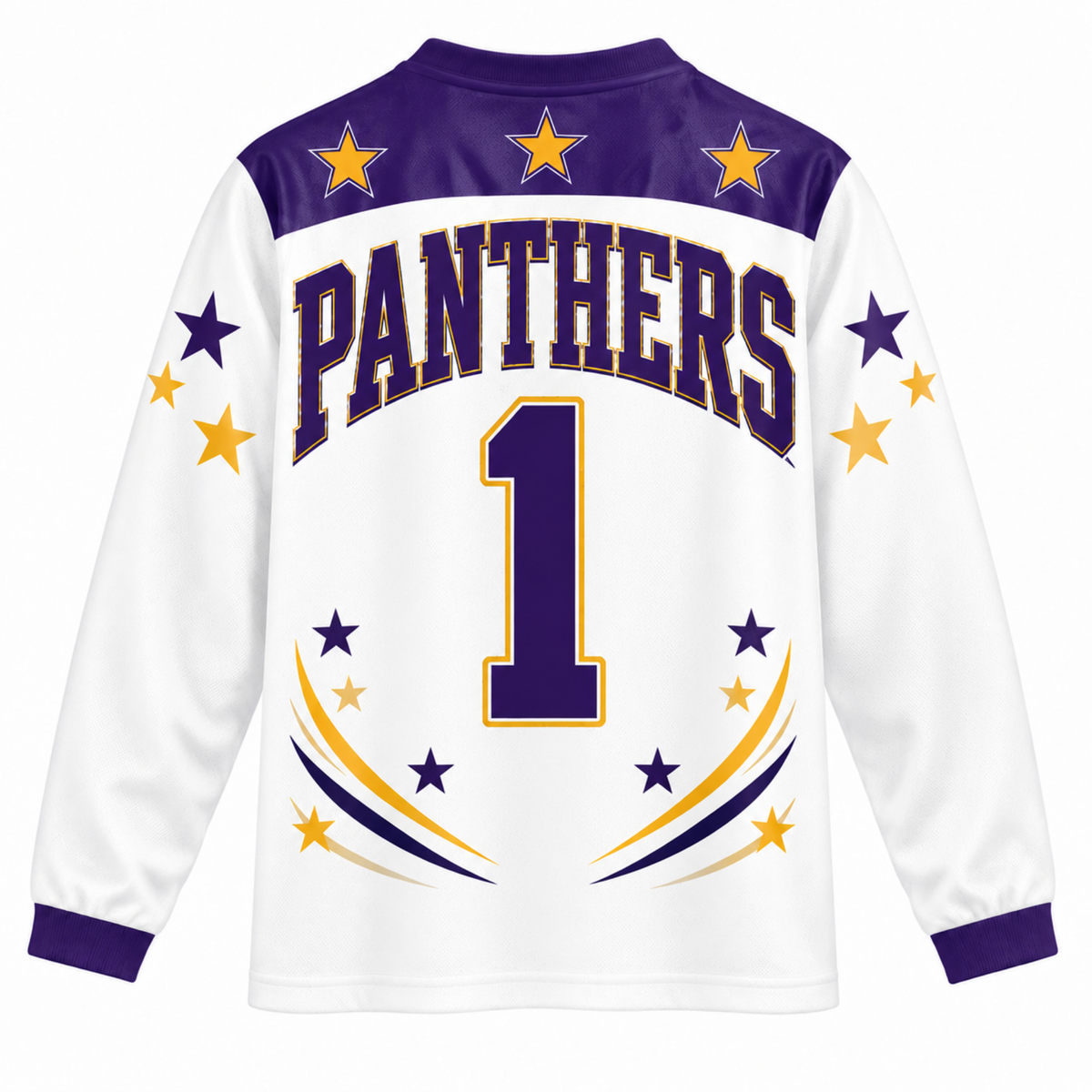 Chaotic Club Retro Mascot Patriotic Stars Game Day Long Sleeve Sports Jersey