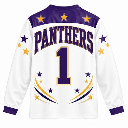 Chaotic Club Retro Mascot Patriotic Stars Game Day Long Sleeve Sports Jersey