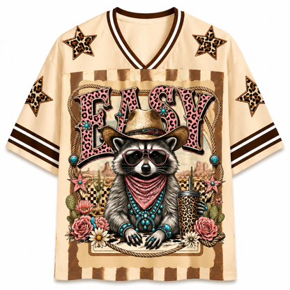 Chaotic Club Retro Cowgirl Animal Animal Quotes Mesh Jersey