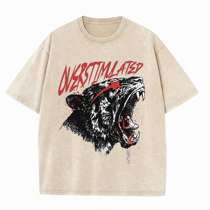 ChaoticClub Overstimulated Jaguar Washed T-Shirt