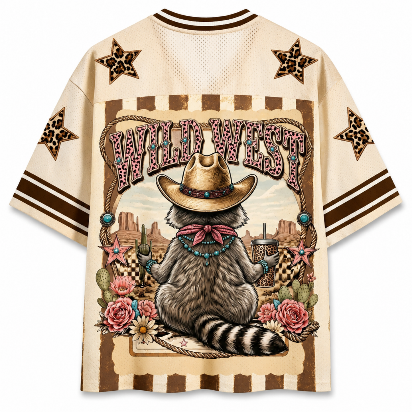 Chaotic Club Retro Cowgirl Animal Animal Quotes Mesh Jersey