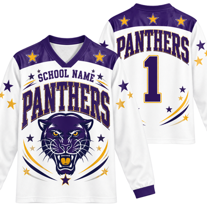 Chaotic Club Retro Mascot Patriotic Stars Game Day Long Sleeve Sports Jersey